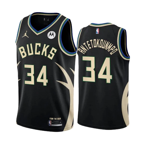 Milwaukee Bucks Giannis Antetokounmpo 34 Jordan Miesten Pelipaita Statement Edition Swingman Musta Milwaukee Bucks Giannis Antetokounmpo 34 Jordan Miesten Pelipaita Statement Edition Swingman Musta