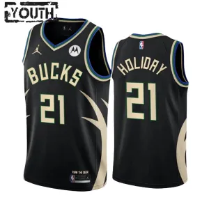 Milwaukee Bucks Jrue Holiday 21 Jordan Lasten Pelipaita Statement Edition Swingman Musta Milwaukee Bucks Jrue Holiday 21 Jordan Lasten Pelipaita Statement Edition Swingman Musta