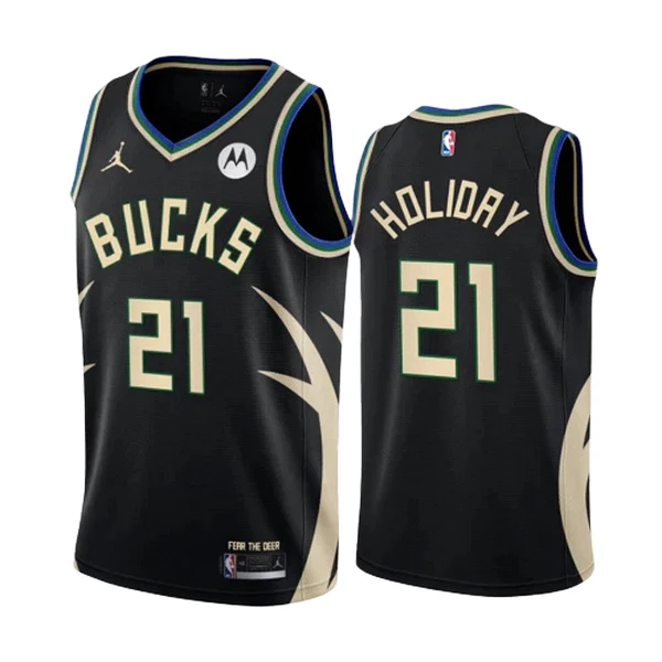 Milwaukee Bucks Jrue Holiday 21 Jordan Miesten Pelipaita Statement Edition Swingman Musta Milwaukee Bucks Jrue Holiday 21 Jordan Miesten Pelipaita Statement Edition Swingman Musta