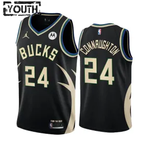 Milwaukee Bucks Pat Connaughton 24 Jordan Lasten Pelipaita Statement Edition Swingman Musta Milwaukee Bucks Pat Connaughton 24 Jordan Lasten Pelipaita Statement Edition Swingman Musta