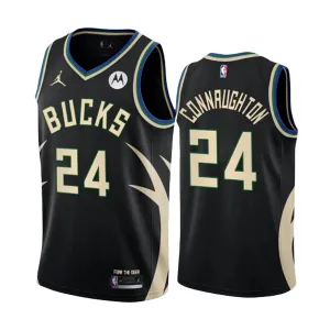 Milwaukee Bucks Pat Connaughton 24 Jordan Miesten Pelipaita Statement Edition Swingman Musta Milwaukee Bucks Pat Connaughton 24 Jordan Miesten Pelipaita Statement Edition Swingman Musta