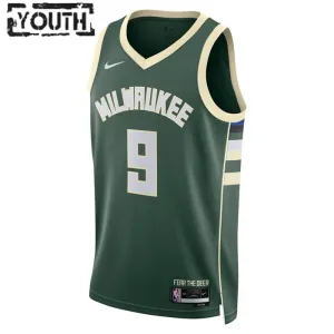Nike Milwaukee Bucks Bobby Portis JR 9 Lasten Pelipaita Icon Edition Swingman Vihreä