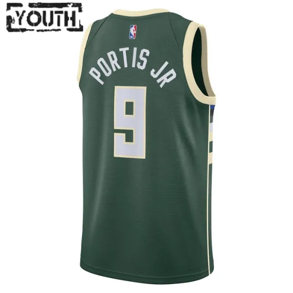 Nike Milwaukee Bucks Bobby Portis JR 9 Lasten Pelipaita Icon Edition Swingman Vihreä