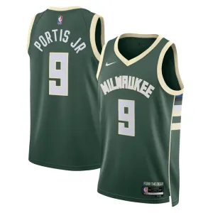 Nike Milwaukee Bucks Bobby Portis JR 9 Miesten Pelipaita Icon Edition Swingman Vihreä