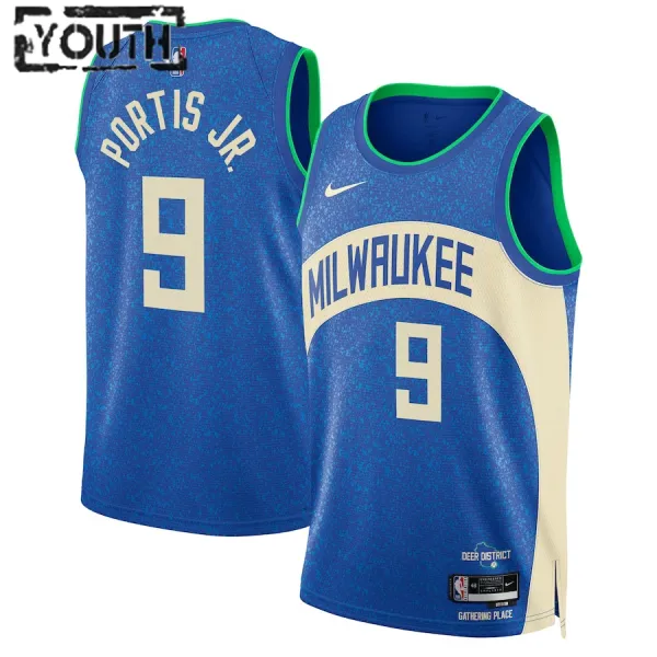 Nike Milwaukee Bucks Bobby Portis Jr Lasten Pelipaita City Edition 2023-24 Swingman Nike Milwaukee Bucks Bobby Portis Jr Lasten Pelipaita City Edition 2023-24 Swingman