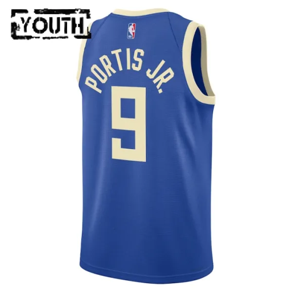 Nike Milwaukee Bucks Bobby Portis JR Lasten Pelipaita City Edition 2024-25 Swingman Sininen