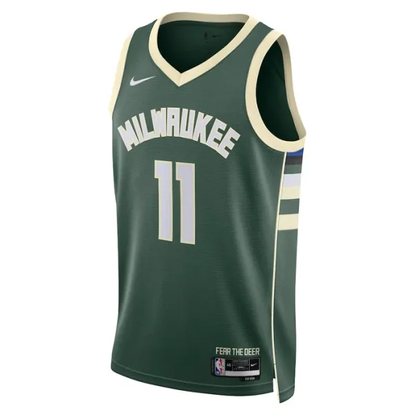 Nike Milwaukee Bucks Brook Lopez 11 Miesten Pelipaita Icon Edition Swingman Vihreä