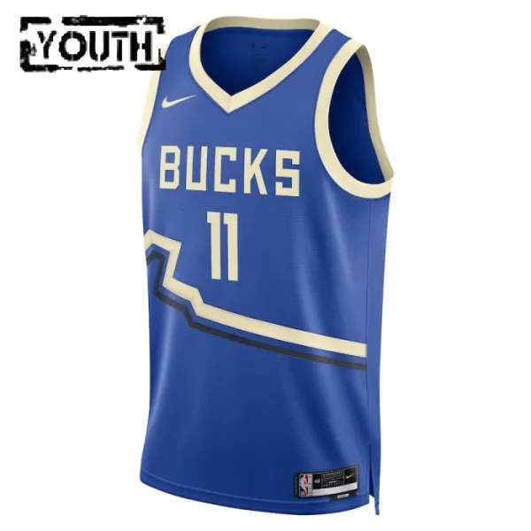 Nike Milwaukee Bucks Brook Lopez Lasten Pelipaita City Edition 2024-25 Swingman Sininen