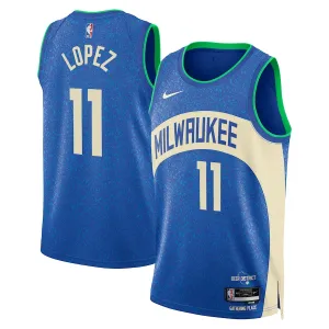 Nike Milwaukee Bucks Brook Lopez Miesten Pelipaita City Edition 2023-24 Swingman