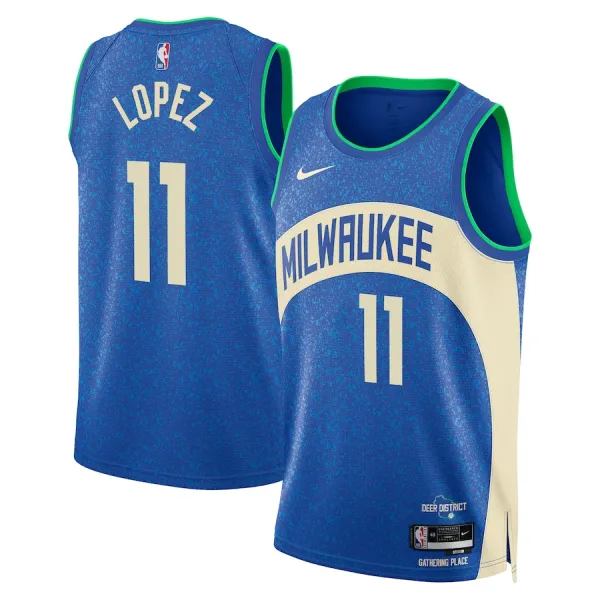 Nike Milwaukee Bucks Brook Lopez Miesten Pelipaita City Edition 2023-24 Swingman Nike Milwaukee Bucks Brook Lopez Miesten Pelipaita City Edition 2023-24 Swingman