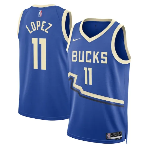 Nike Milwaukee Bucks Brook Lopez Miesten Pelipaita City Edition 2024-25 Swingman Sininen Nike Milwaukee Bucks Brook Lopez Miesten Pelipaita City Edition 2024-25 Swingman Sininen