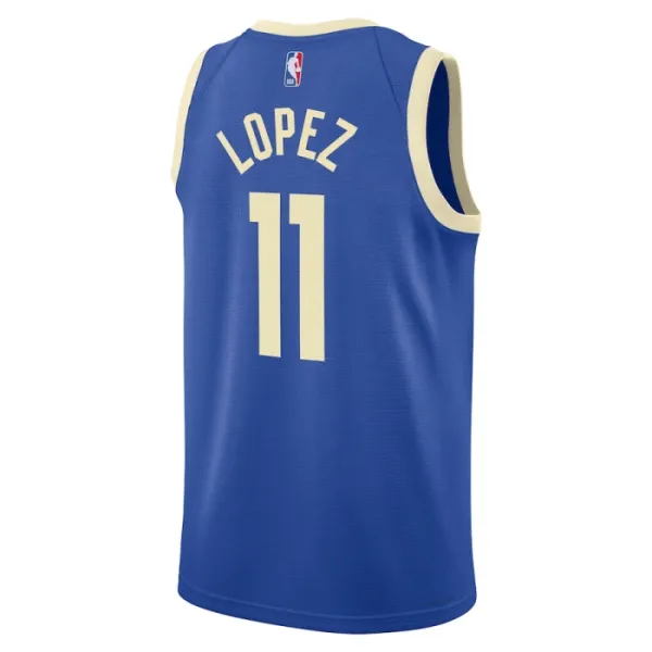 Nike Milwaukee Bucks Brook Lopez Miesten Pelipaita City Edition 2024-25 Swingman Sininen