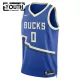 Nike Milwaukee Bucks Damian Lillard Lasten Pelipaita City Edition 2024-25 Swingman Sininen