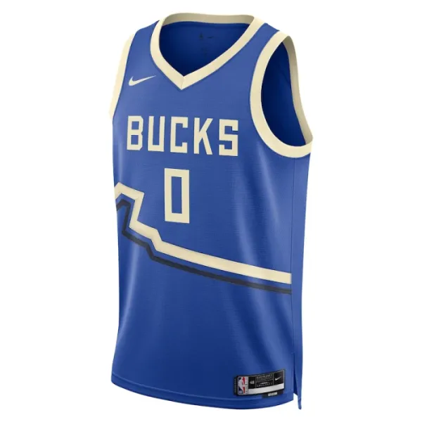 Nike Milwaukee Bucks Damian Lillard Miesten Pelipaita City Edition 2024-25 Swingman Sininen