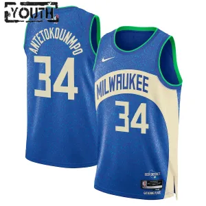 Nike Milwaukee Bucks Giannis Antetokounmpo Lasten Pelipaita City Edition 2023-24 Swingman