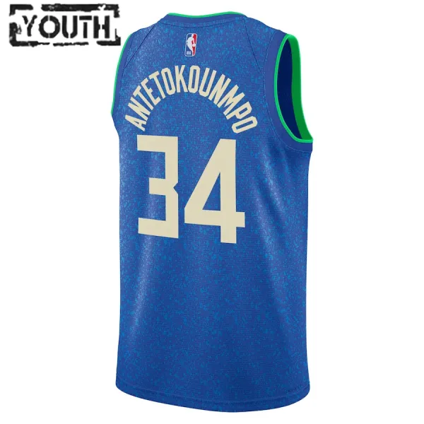 Nike Milwaukee Bucks Giannis Antetokounmpo Lasten Pelipaita City Edition 2023-24 Swingman