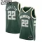 Nike Milwaukee Bucks Khris Middleton 22 Lasten Pelipaita Icon Edition Swingman Vihreä