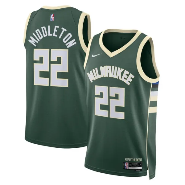 Nike Milwaukee Bucks Khris Middleton 22 Miesten Pelipaita Icon Edition Swingman Vihreä Nike Milwaukee Bucks Khris Middleton 22 Miesten Pelipaita Icon Edition Swingman Vihreä