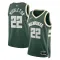 Nike Milwaukee Bucks Khris Middleton 22 Miesten Pelipaita Icon Edition Swingman Vihreä