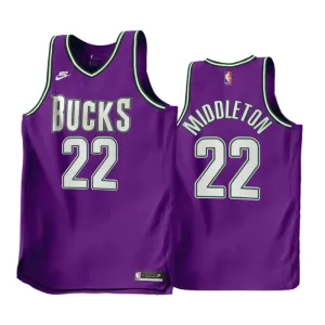 Nike Milwaukee Bucks Khris Middleton 22 purple Miesten Pelipaita Classic Edition 2022-23 Swingman