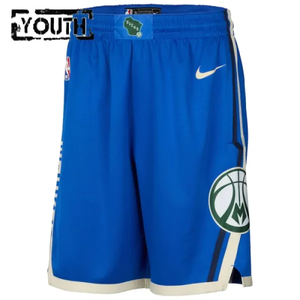 Nike Milwaukee Bucks Lasten Shortsit City Edition 2024-25 Swingman