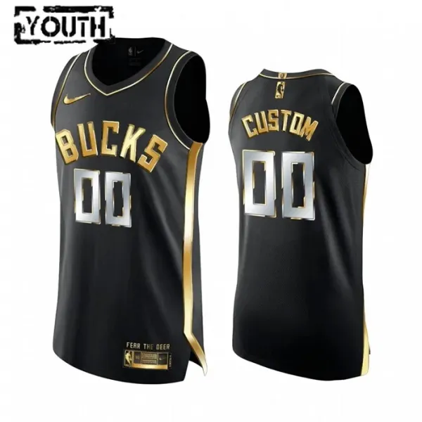 Nike Milwaukee Bucks Limited Personoitava Lasten Pelipaita Golden Edition Swingman Musta Nike Milwaukee Bucks Limited Personoitava Lasten Pelipaita Golden Edition Swingman Musta