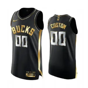 Nike Milwaukee Bucks Limited Personoitava Miesten Pelipaita Golden Edition Swingman Musta Nike Milwaukee Bucks Limited Personoitava Miesten Pelipaita Golden Edition Swingman Musta