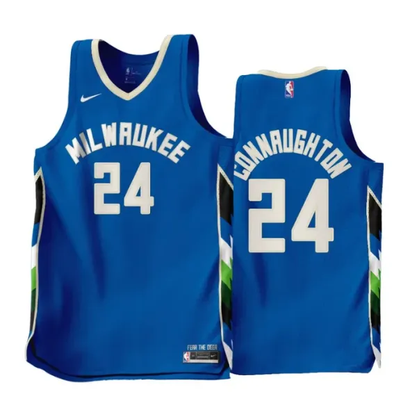 Nike Milwaukee Bucks Pat Connaughton 24 Miesten Pelipaita City Edition 2022-23 Swingman Sininen Nike Milwaukee Bucks Pat Connaughton 24 Miesten Pelipaita City Edition 2022-23 Swingman Sininen