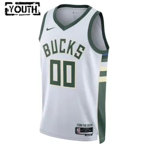 Nike Milwaukee Bucks Personoitava Lasten Pelipaita Association Edition Swingman Valkoinen