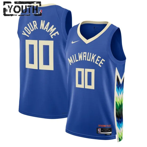 Nike Milwaukee Bucks Personoitava Lasten Pelipaita City Edition 2022-23 Swingman Nike Milwaukee Bucks Personoitava Lasten Pelipaita City Edition 2022-23 Swingman