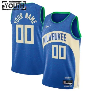 Nike Milwaukee Bucks Personoitava Lasten Pelipaita City Edition 2023-24 Swingman