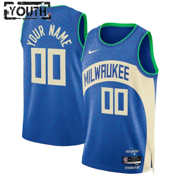 Nike Milwaukee Bucks Personoitava Lasten Pelipaita City Edition 2023-24 Swingman Nike Milwaukee Bucks Personoitava Lasten Pelipaita City Edition 2023-24 Swingman