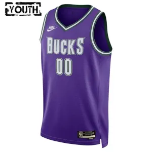 Nike Milwaukee Bucks Personoitava Lasten Pelipaita Classic Edition 2022-23 Swingman Violetti