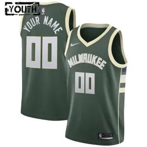 Nike Milwaukee Bucks Personoitava Lasten Pelipaita Icon Edition Swingman Vihreä