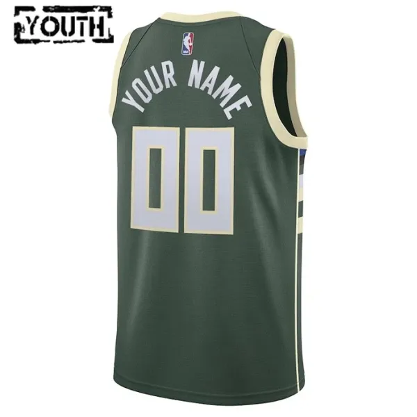 Nike Milwaukee Bucks Personoitava Lasten Pelipaita Icon Edition Swingman Vihreä