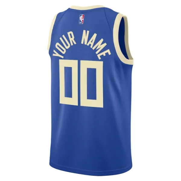 Nike Milwaukee Bucks Personoitava Miesten Pelipaita City Edition 2024-25 Swingman Sininen