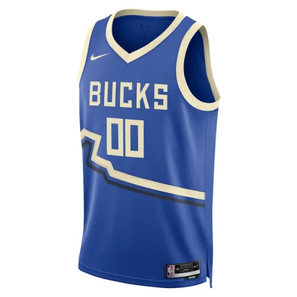 Nike Milwaukee Bucks Personoitava Miesten Pelipaita City Edition 2024-25 Swingman Sininen