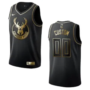 Nike Milwaukee Bucks Personoitava Miesten Pelipaita Golden Edition Swingman Musta Nike Milwaukee Bucks Personoitava Miesten Pelipaita Golden Edition Swingman Musta