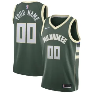 Nike Milwaukee Bucks Personoitava Miesten Pelipaita Icon Edition Swingman Vihreä