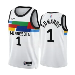Nike Minnesota Timberwolves Anthony Edwards 1 Miesten Pelipaita City Edition 2022-23 Swingman Valkoinen Nike Minnesota Timberwolves Anthony Edwards 1 Miesten Pelipaita City Edition 2022-23 Swingman Valkoinen