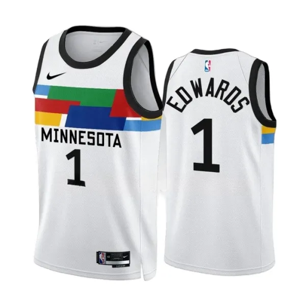 Nike Minnesota Timberwolves Anthony Edwards 1 Miesten Pelipaita City Edition 2022-23 Swingman Valkoinen Nike Minnesota Timberwolves Anthony Edwards 1 Miesten Pelipaita City Edition 2022-23 Swingman Valkoinen
