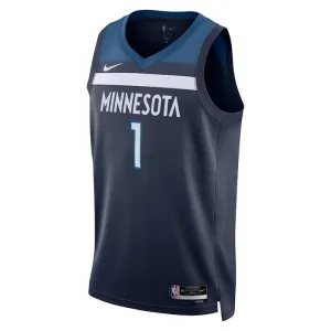 Nike Minnesota Timberwolves Anthony Edwards 1 Miesten Pelipaita Icon Edition Swingman Laivasto