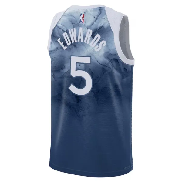 Nike Minnesota Timberwolves Anthony Edwards 5 Miesten Pelipaita City Edition 2023-24 Swingman Sininen