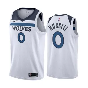 Nike Minnesota Timberwolves D Angelo Russell 0 Miesten Pelipaita Association Edition Swingman Valkoinen