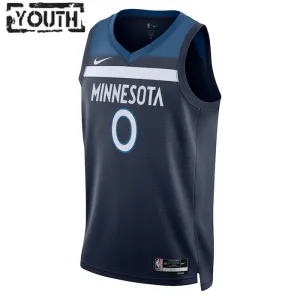 Nike Minnesota Timberwolves D Angelo Russell Lasten Pelipaita Icon Edition Swingman Laivasto