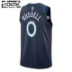 Nike Minnesota Timberwolves D Angelo Russell Lasten Pelipaita Icon Edition Swingman Laivasto