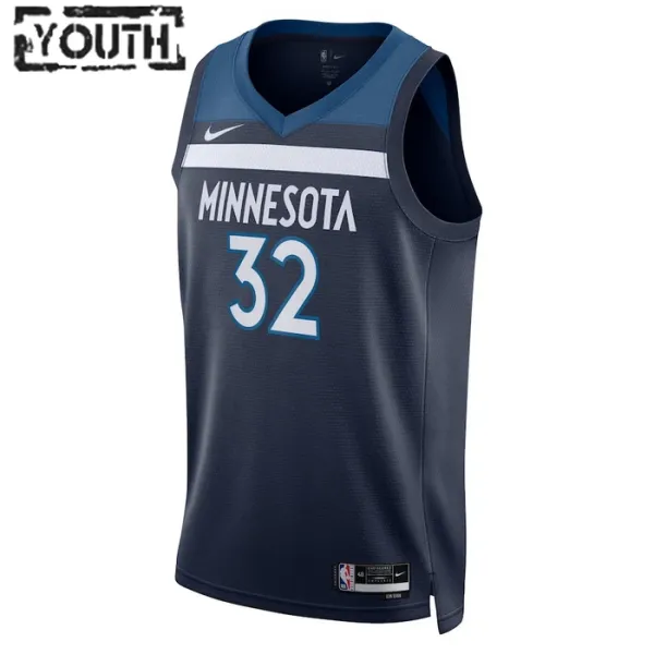 Nike Minnesota Timberwolves Karl Anthony Towns 32 Lasten Pelipaita Icon Edition Swingman Laivasto