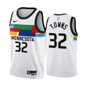 Nike Minnesota Timberwolves Karl Anthony Towns 32 Miesten Pelipaita City Edition 2022-23 Swingman Valkoinen Nike Minnesota Timberwolves Karl Anthony Towns 32 Miesten Pelipaita City Edition 2022-23 Swingman Valkoinen