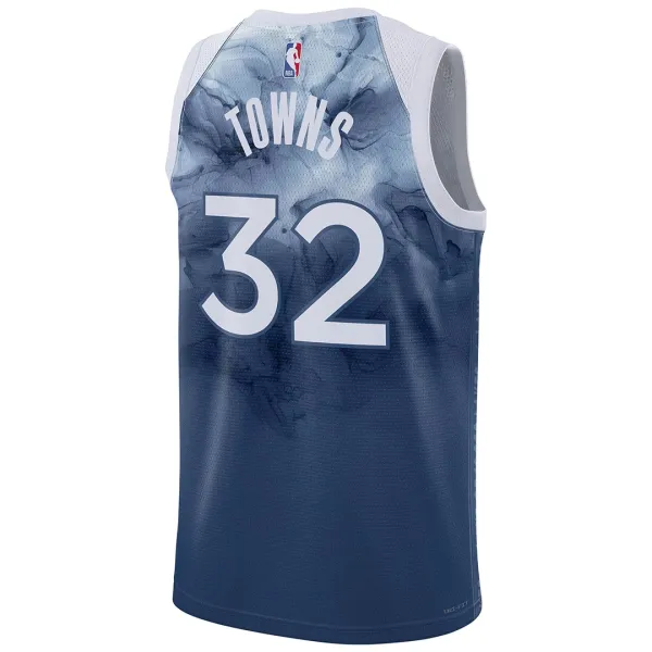 Nike Minnesota Timberwolves Karl Anthony Towns 32 Miesten Pelipaita City Edition 2023-24 Swingman Sininen