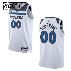 Nike Minnesota Timberwolves Personoitava Lasten Pelipaita Association Edition Swingman Valkoinen